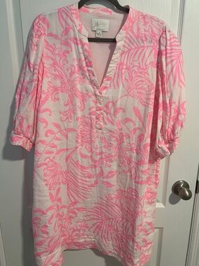 Lilly Pulitzer Mialeigh ALine linen dress 14